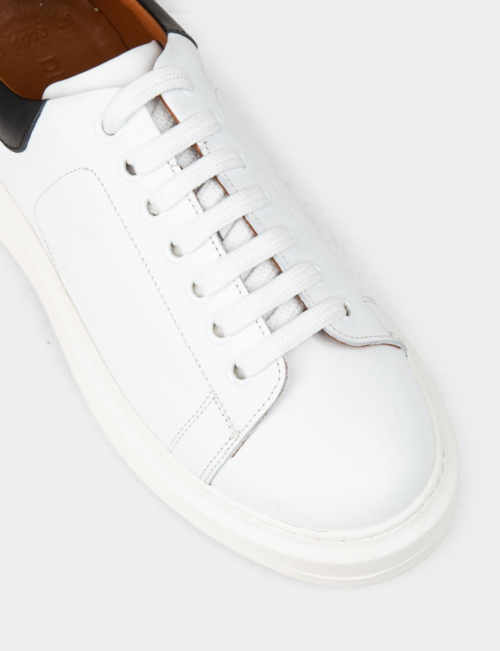 Men's White Leather Sneakers