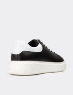 Men's Black Leather Sneakers