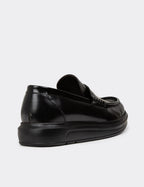 Men's Black Leather Loafers