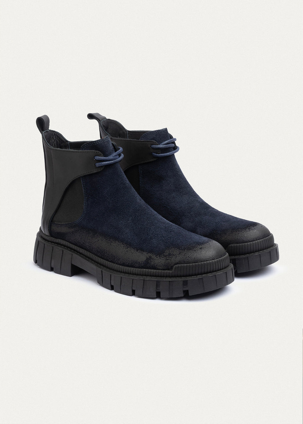 Leather and Suede Combat Boots