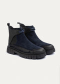 Leather and Suede Combat Boots