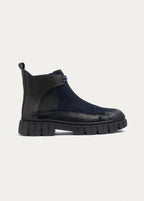Leather and Suede Combat Boots