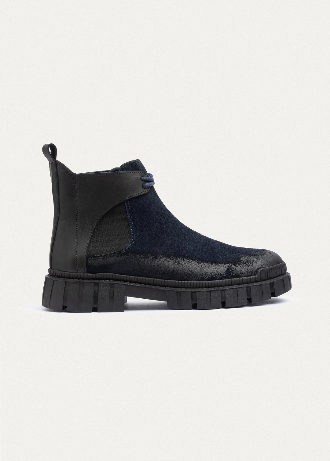 Leather and Suede Combat Boots