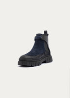 Leather and Suede Combat Boots