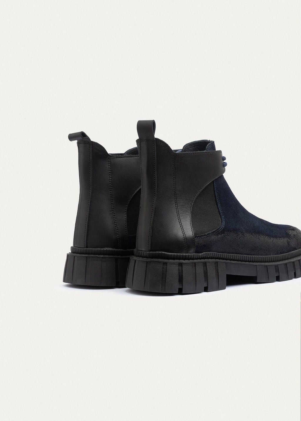 Leather and Suede Combat Boots