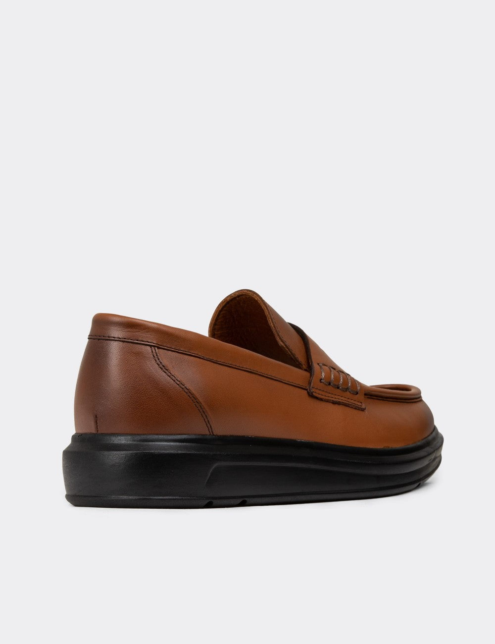 Men's Tan Leather Loafers