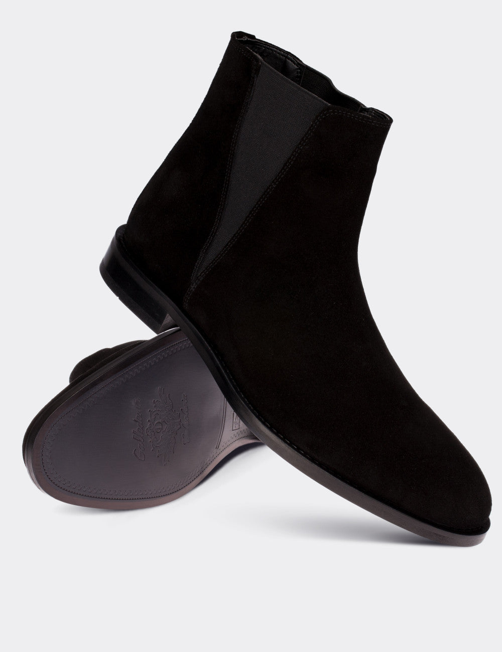 Black Suede Leather Boots