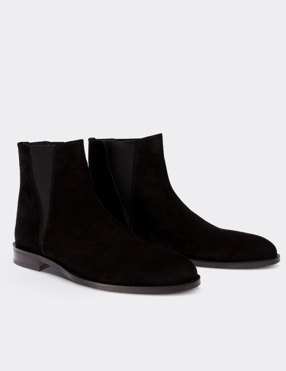 Black Suede Leather Boots