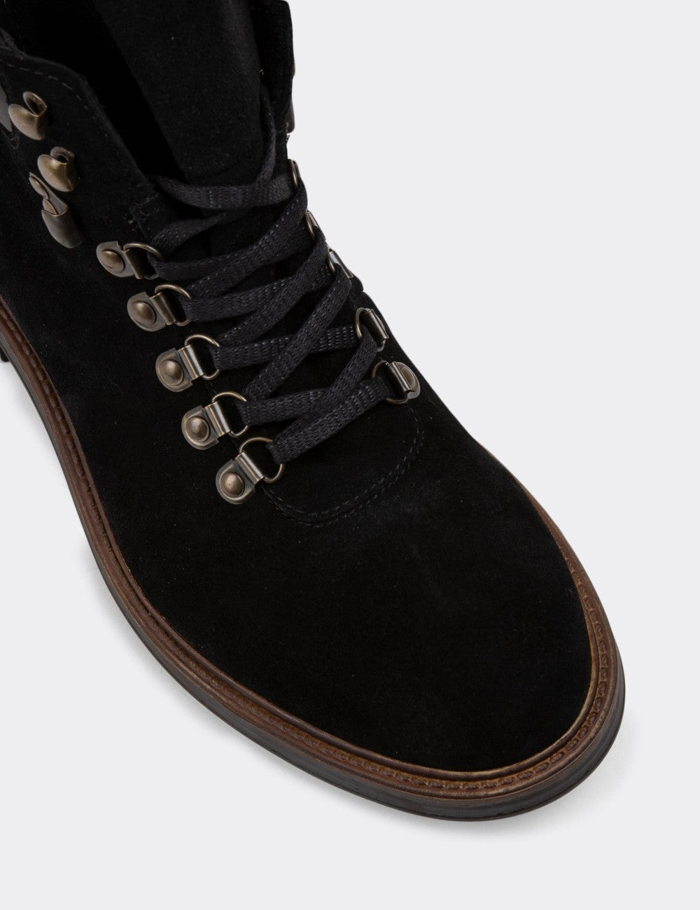 Black Suede Leather Boots