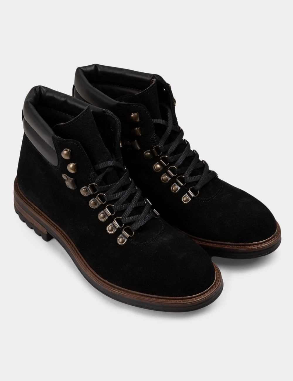 Black Suede Leather Boots