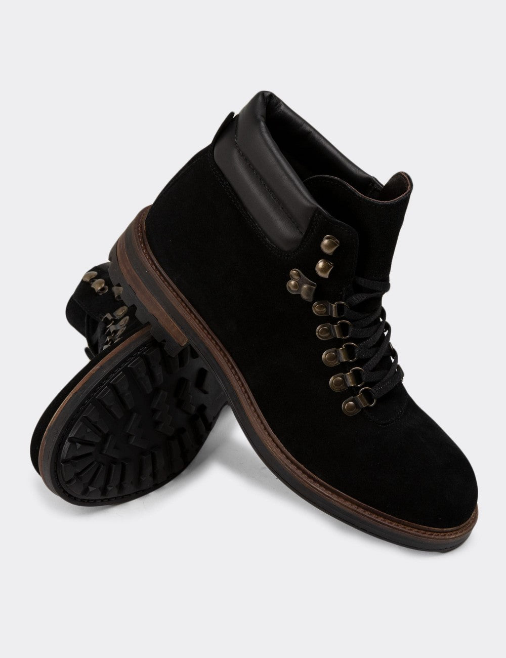 Black Suede Leather Boots