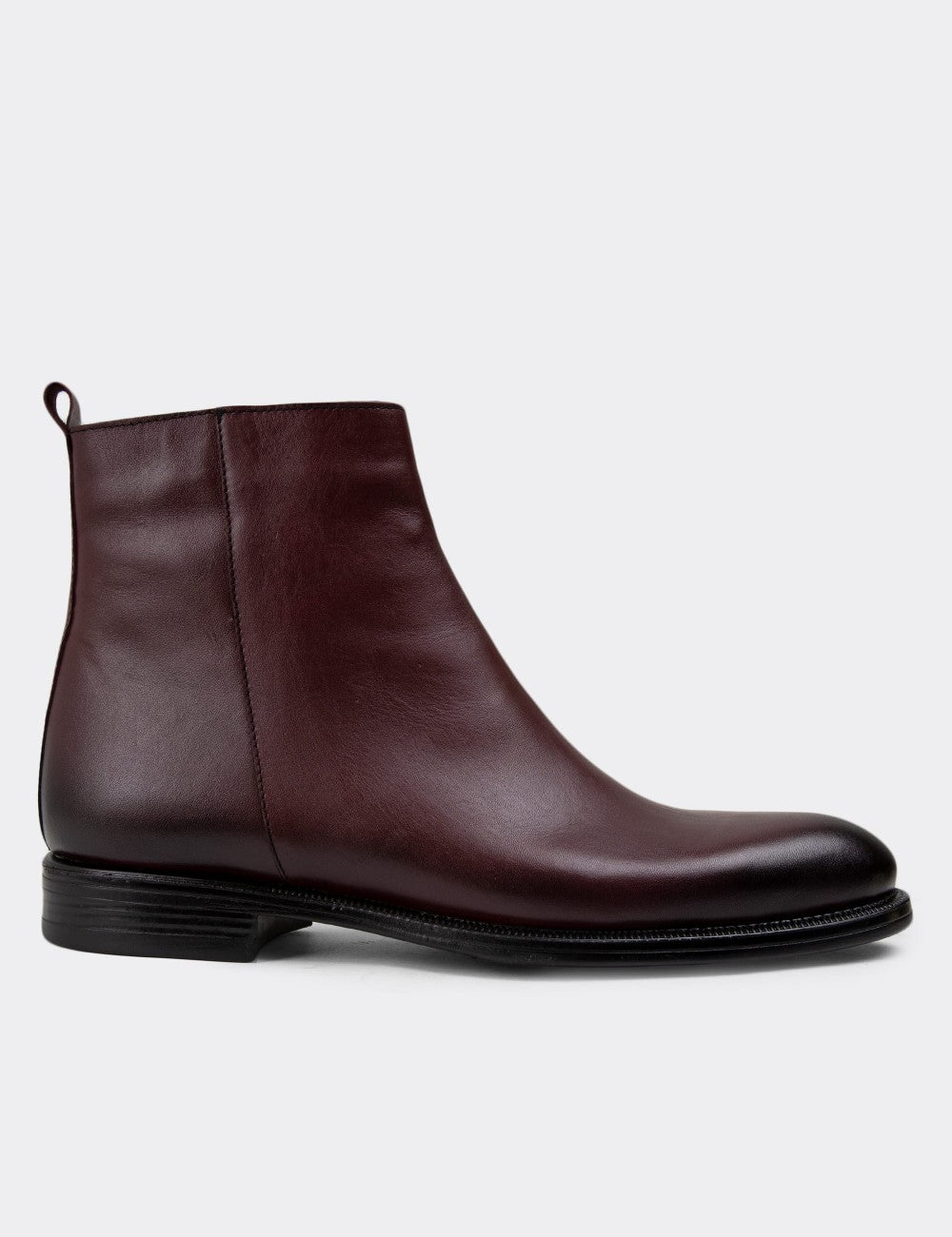 Burgundy Leather Boots