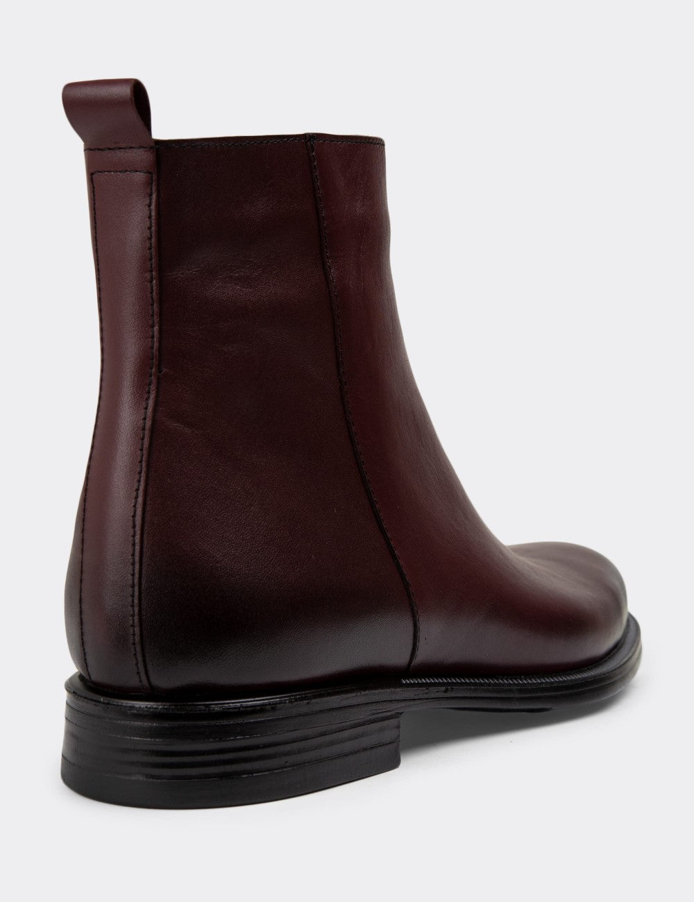 Burgundy Leather Boots