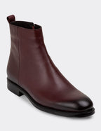 Burgundy Leather Boots