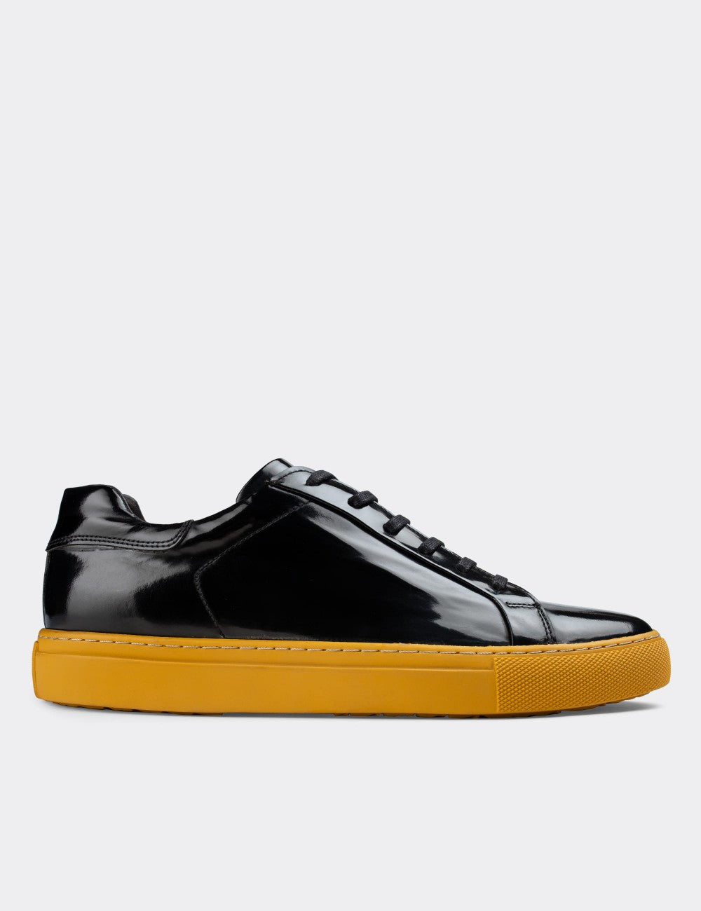 Black Leather Sneakers