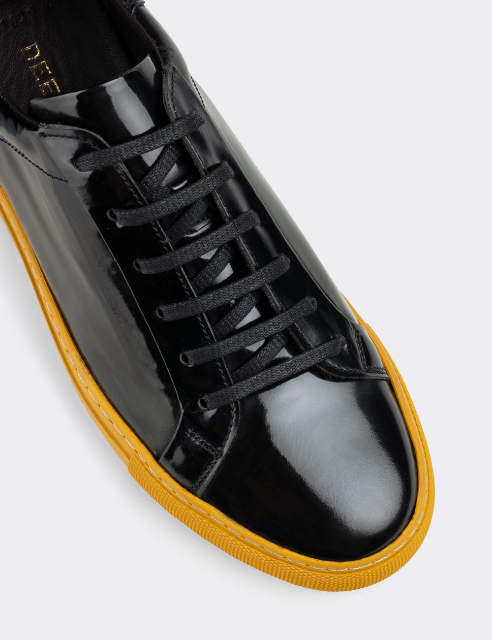 Black Leather Sneakers