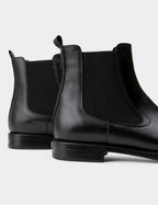 Black Leather Chelsea Boots