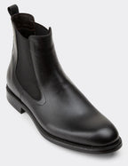 Black Leather Chelsea Boots