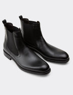 Black Leather Chelsea Boots
