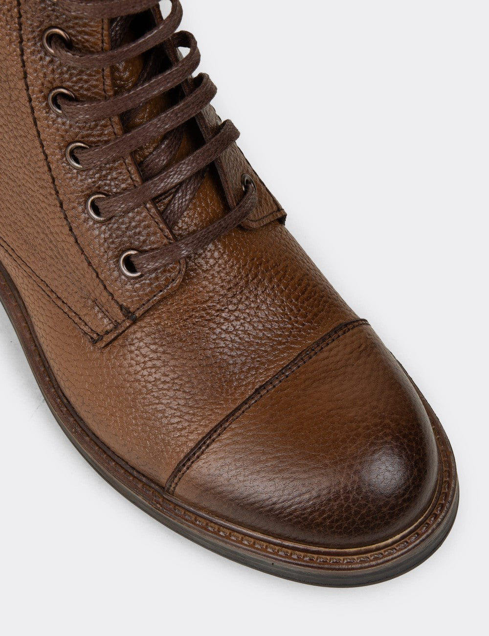 Tan Leather Postal Boots