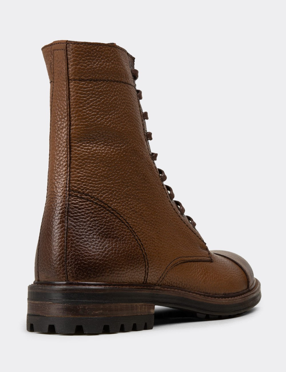 Tan Leather Postal Boots