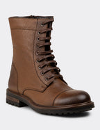 Tan Leather Postal Boots
