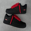 Black “Rope Laces Red Tint” V1 Sneakers