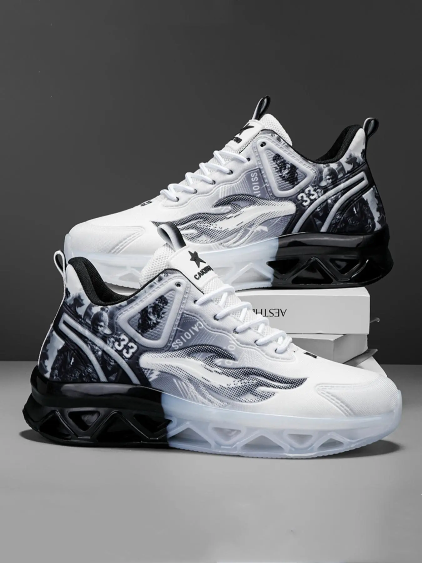 Men's Fashionable Lace Up Low Top Sneakers