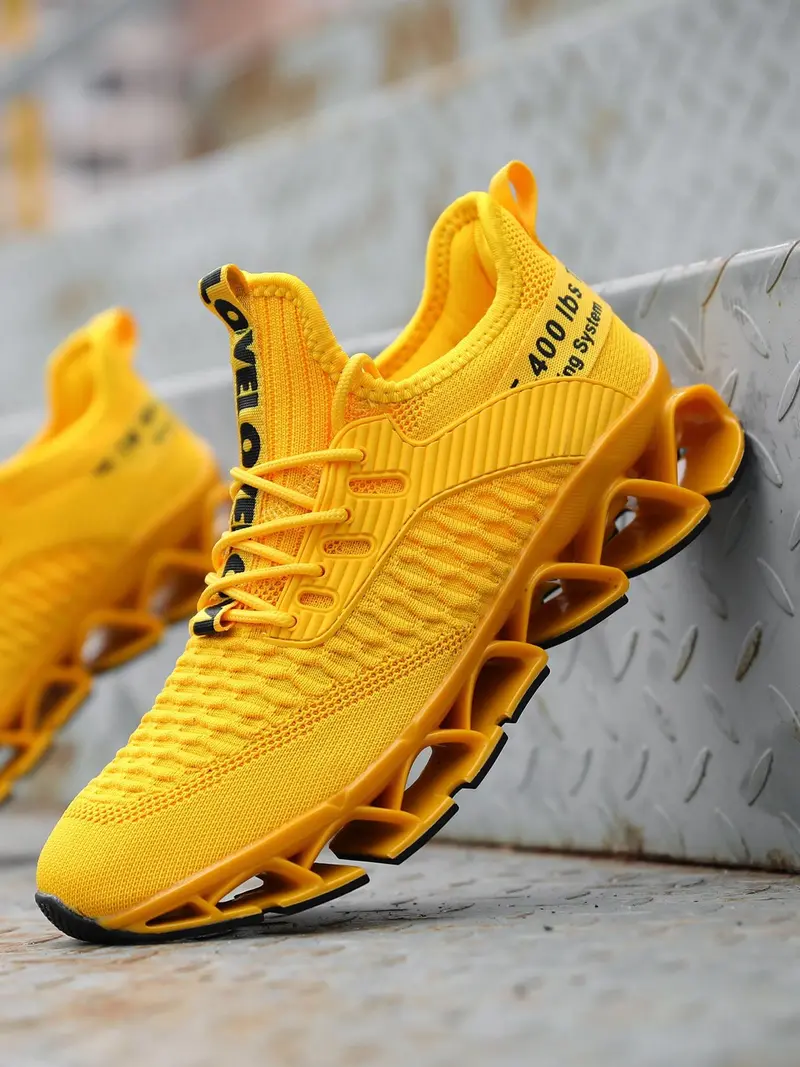 Men's Letter Design Fall Running Durable Athletic Jogging Shoes
