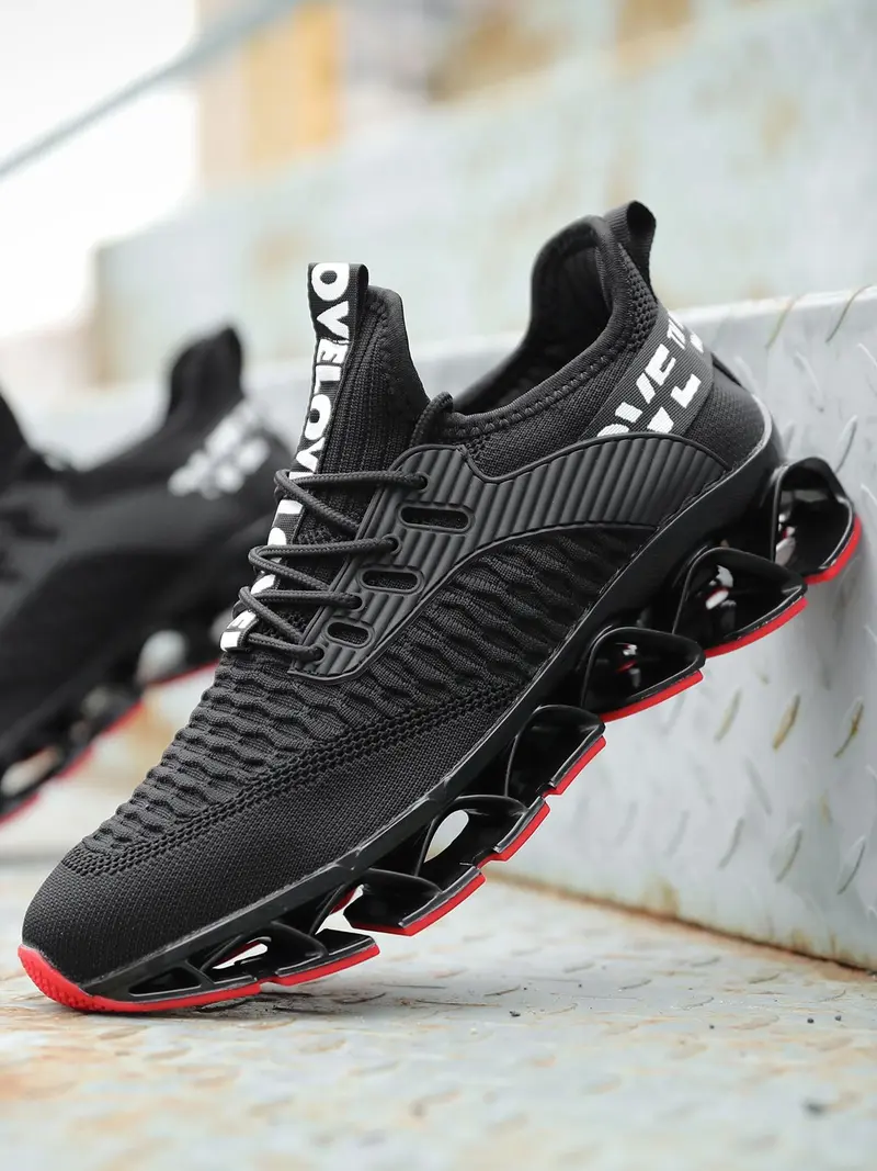Men's Letter Design Fall Running Durable Athletic Jogging Shoes