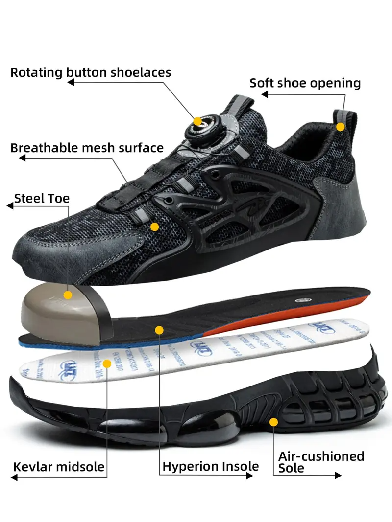 Men's Casual Breathable Mesh Work Shoes