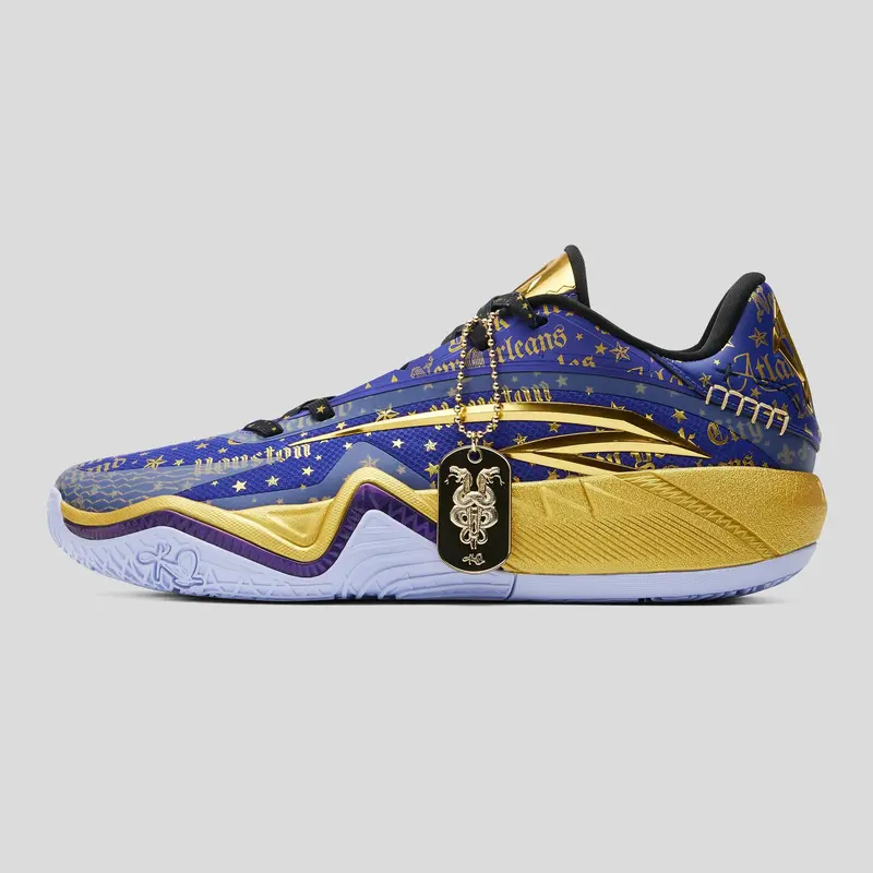 Premium Gold-Accent Men's Basketball Sneakers