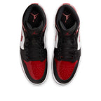 AJ1 Mid Bred Patent Leather Black Red