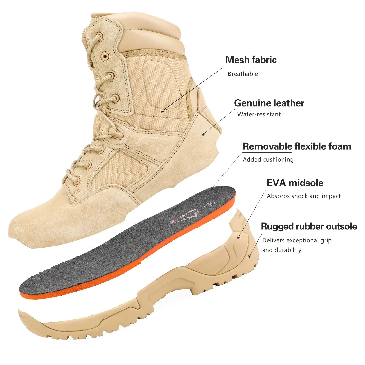 Men's Tactical Cuban Heel Boots