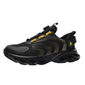 Men's Colorblock Rotary Buckle Steel Toe Trainers